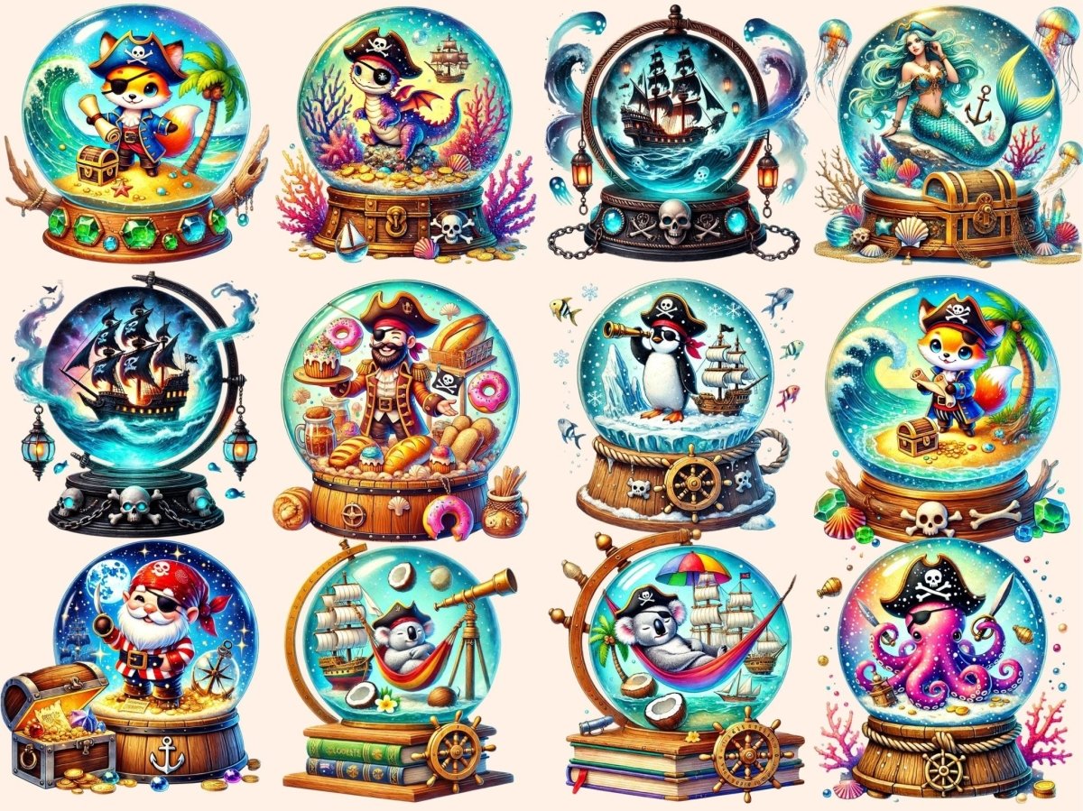 Pirate Globes Clipart adventure globe png globe clipart globe printables - WondersArtist