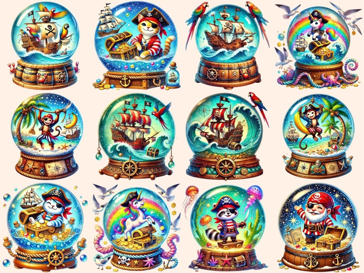 Pirate Globes Clipart adventure globe png globe clipart globe printables - WondersArtist