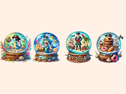 Pirate Globes Clipart adventure globe png globe clipart globe printables - WondersArtist