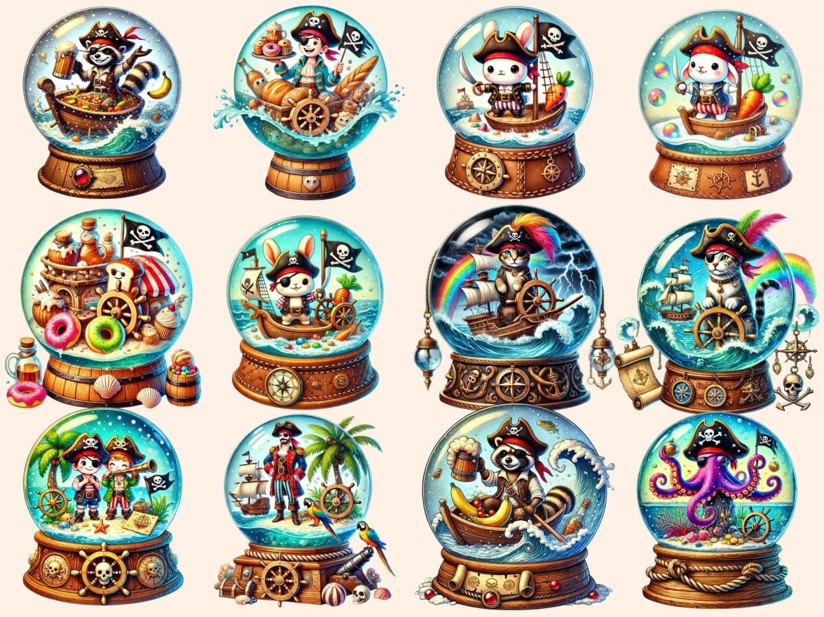 Pirate Globes Clipart adventure globe png globe clipart globe printables - WondersArtist