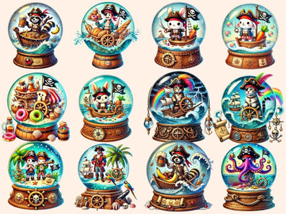 Pirate Globes Clipart adventure globe png globe clipart globe printables - WondersArtist