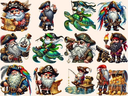 Pirate Gnomes Clipart Adventure Gnome Art - Wonders Artist