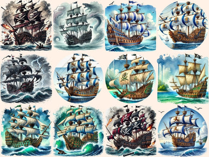 Pirate Ships Clipart Cute ship art - Wonders Artist