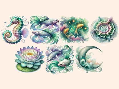 Pisces Sign Clipart astrology png - Wonders Artist