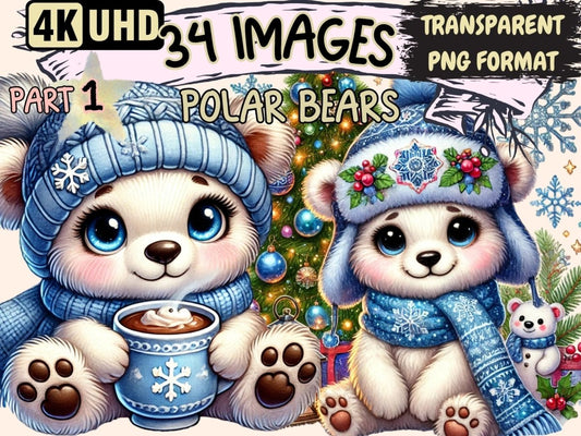 Polar Bears Clipart Bear design - Wonders Artist