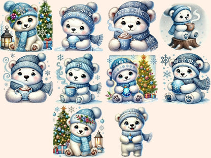 Polar Bears Clipart Bear design - Wonders Artist