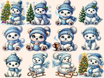 Polar Bears Clipart Bear design - Wonders Artist