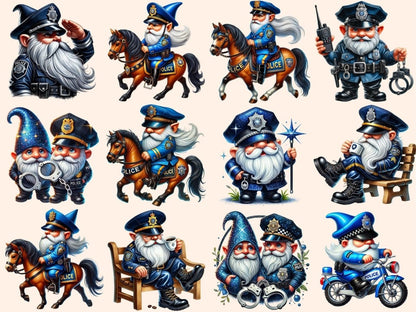 Police Gnomes Clipart Gnome Clipart - Wonders Artist
