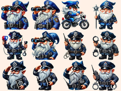 Police Gnomes Clipart Gnome Clipart - Wonders Artist