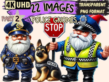 Police Gnomes (P2) Clipart Gnome Clipart - Wonders Artist