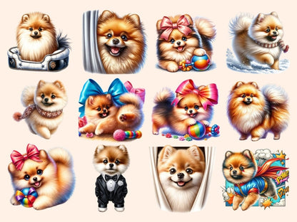 Pomeranian Clipart cartoon Pomeranian - Wonders Artist