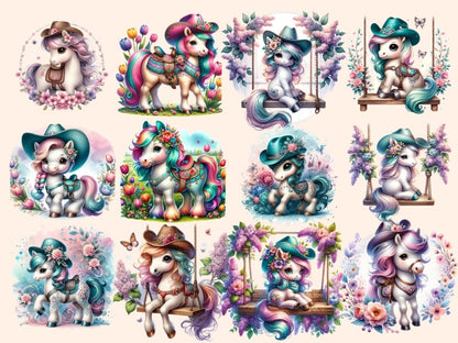Ponies Clipart Cute pony art - Wonders Artist