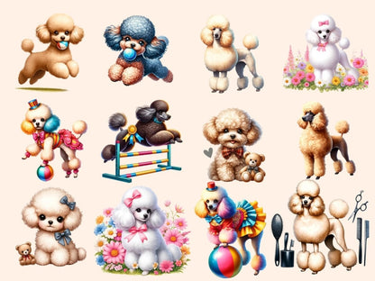 Poodles Clipart Cute poodle art - Wonders Artist