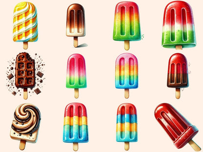 Popsicles (P3) Clipart popsicle art - Wonders Artist