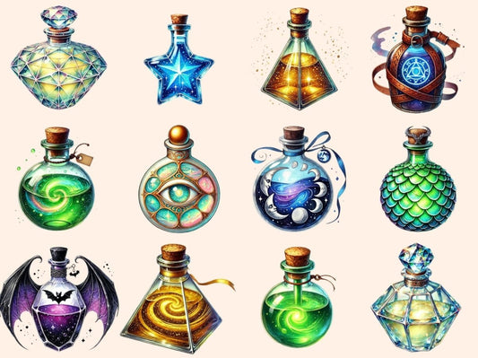 Potion Bottles Clipart