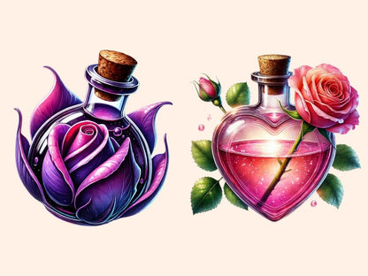Potion & Roses Clipart potion and roses png - Wonders Artist