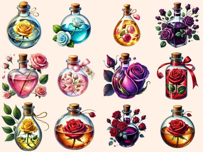 Potion & Roses Clipart potion and roses png - Wonders Artist