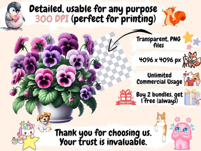 Potted Pansies Clipart blooming pansies - Wonders Artist