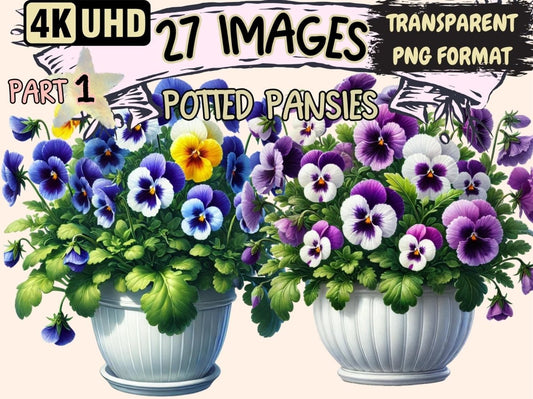 Potted Pansies Clipart blooming pansies - Wonders Artist