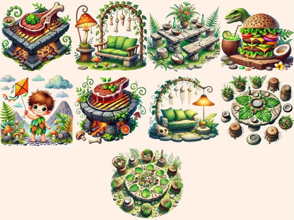 Prehistoric Village Clipart ancient village art cave house png caveman clipart - WondersArtist