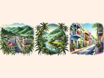 Puerto Rico (P1) Clipart beach graphics - Wonders Artist