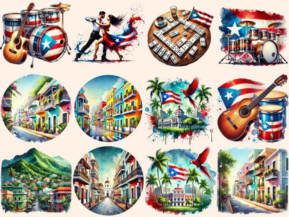 Puerto Rico (P1) Clipart beach graphics - Wonders Artist