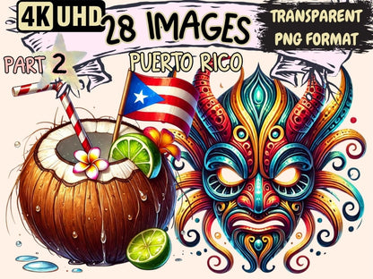 Puerto Rico (P2) Clipart beach graphics - Wonders Artist