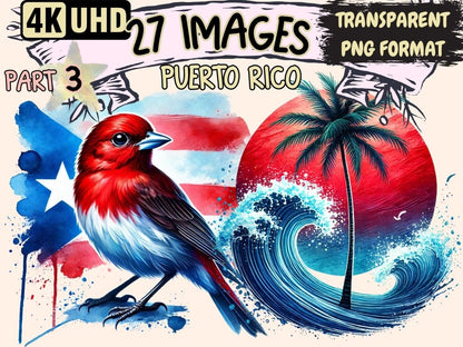 Puerto Rico (P3) Clipart beach graphics - Wonders Artist