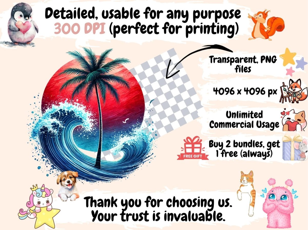 Puerto Rico (P3) Clipart beach graphics - Wonders Artist