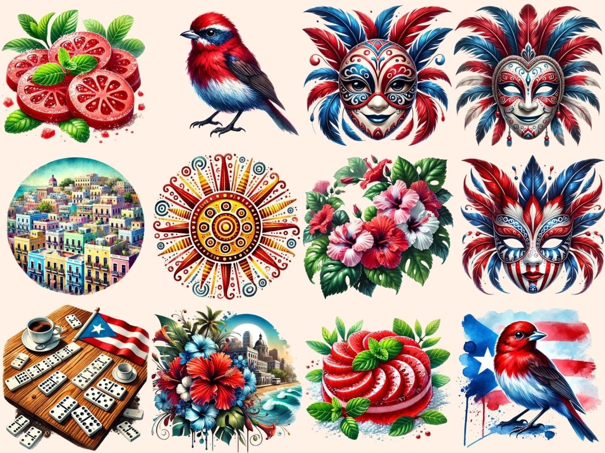 Puerto Rico (P3) Clipart beach graphics - Wonders Artist