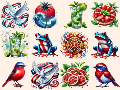 Puerto Rico (P3) Clipart beach graphics - Wonders Artist