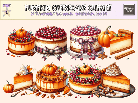 Pumpkin Cheesecake Clipart All Bundles Clipart Line Art - WondersArtist