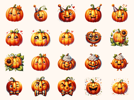 Pumpkin Faces Clipart