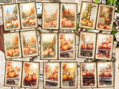 Pumpkin Harvest Journal Pages (P1) Autumn Journal Kit - Wonders Artist