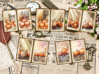 Pumpkin Harvest Journal Pages (P1) Autumn Journal Kit - Wonders Artist