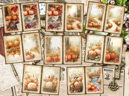 Pumpkin Harvest Journal Pages (P2) Autumn Journal Kit - Wonders Artist