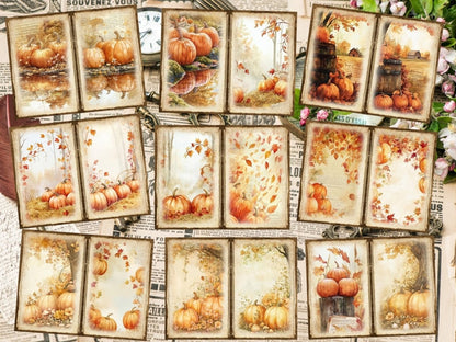 Pumpkin Harvest Journal Pages (P2) Autumn Journal Kit - Wonders Artist