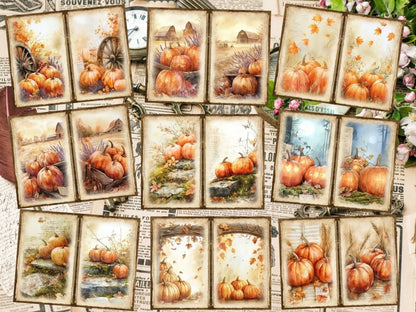 Pumpkin Harvest Journal Pages (P3) Autumn Journal Kit - Wonders Artist