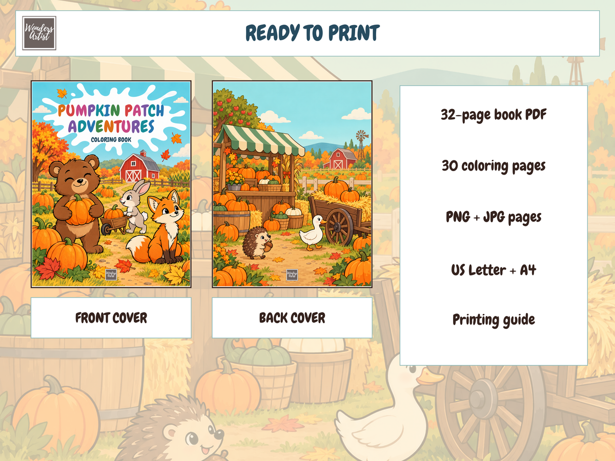 Pumpkin Patch Adventures Coloring Book — preview 5