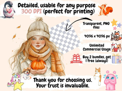 Pumpkin Season Watercolor Clipart Autumn Clipart - Wonders Artist