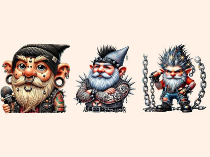 Punk Gnomes Clipart alternative design - Wonders Artist