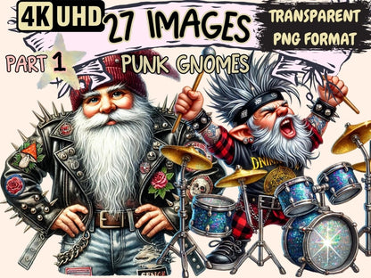 Punk Gnomes Clipart alternative design - Wonders Artist