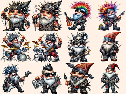 Punk Gnomes Clipart alternative design - Wonders Artist