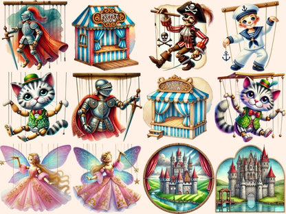 Puppet Theater Clipart Play Theater Print - Wonders Artist