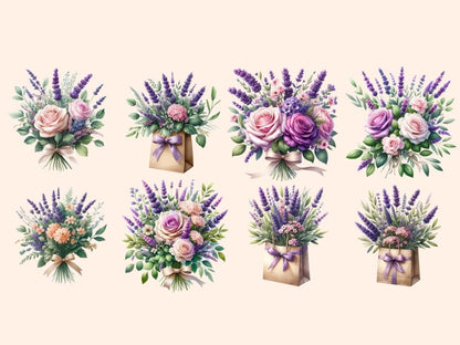 Purple Bouquets Clipart bouquet clipart - Wonders Artist