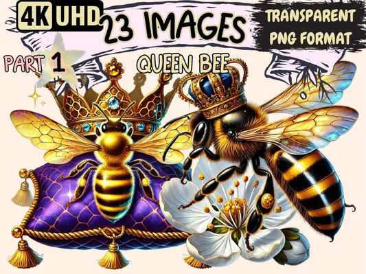 Queen Bee (P1) Clipart bee crown art - Wonders Artist