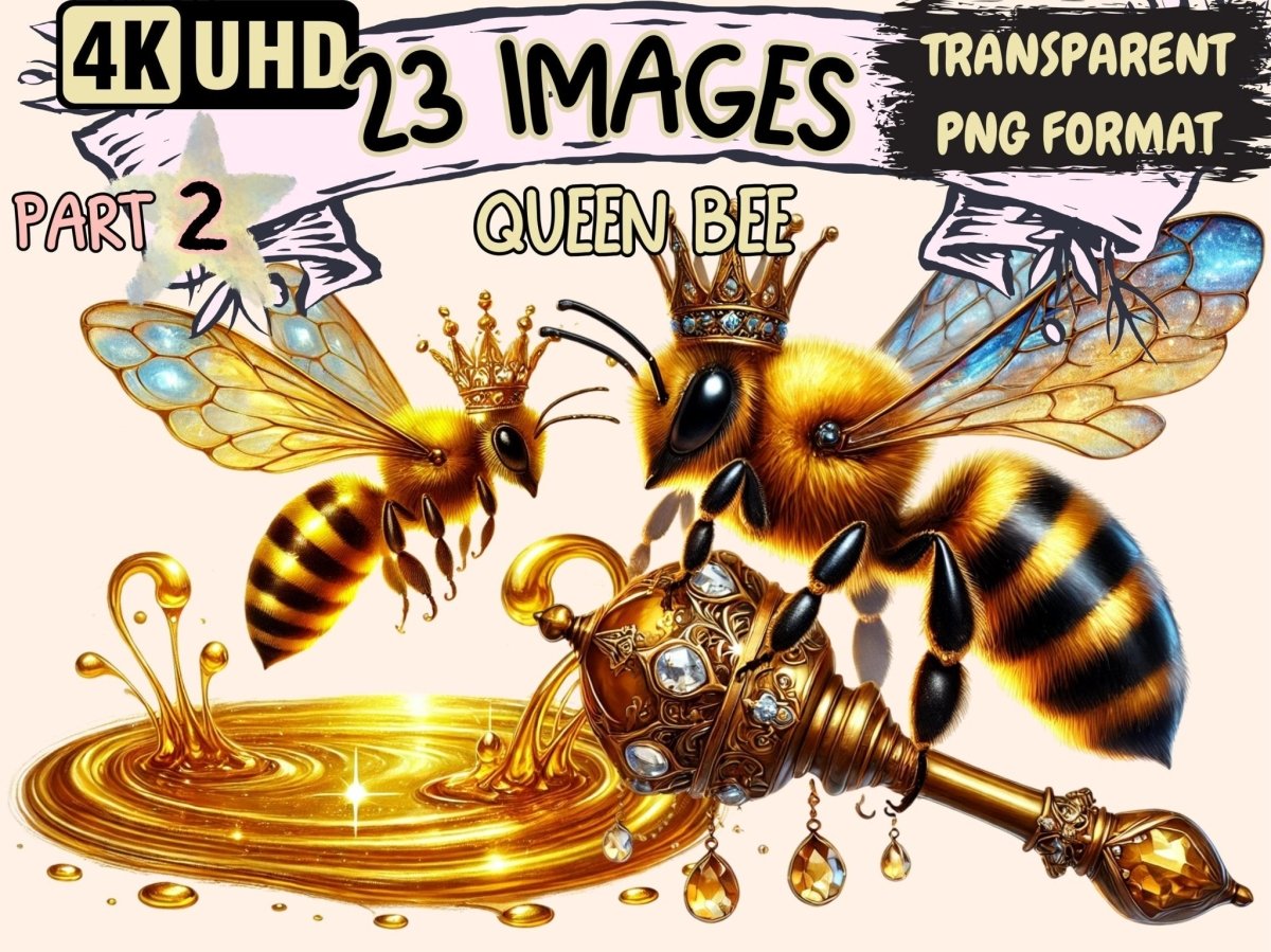 Queen Bee (P2) Clipart bee crown art - Wonders Artist