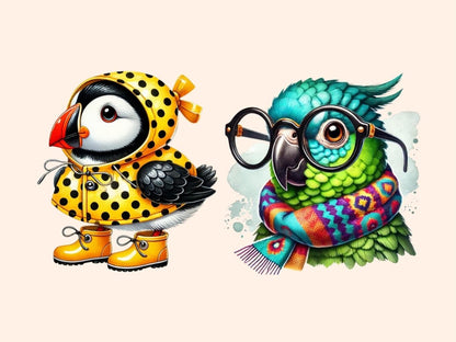 Quirky Birds Clipart Bird Clipart - Wonders Artist