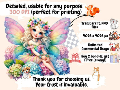 Rainbow Fairies Clipart colorful fairy png - Wonders Artist