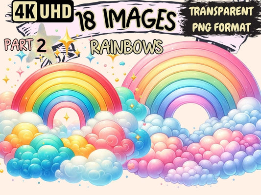 Rainbows (P2) Clipart colorful rainbows - Wonders Artist